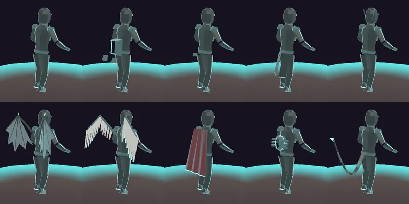 Rows of pilots wearing different wings, capes, and backpacks